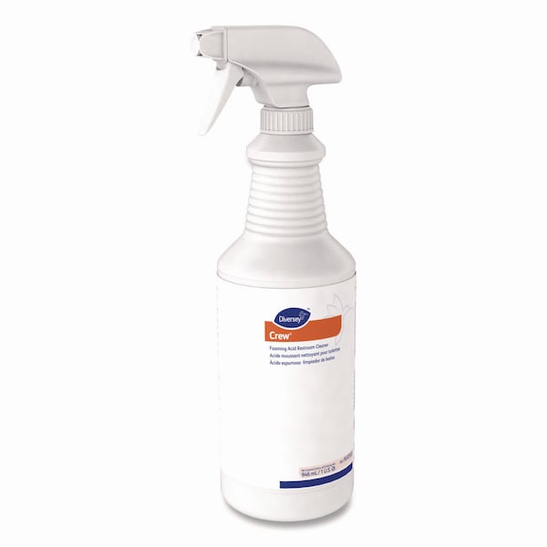 Limpiador espumoso para baños ácido Diversey, aroma fresco, botella rociadora de 32 oz, PK12 - 95325322
