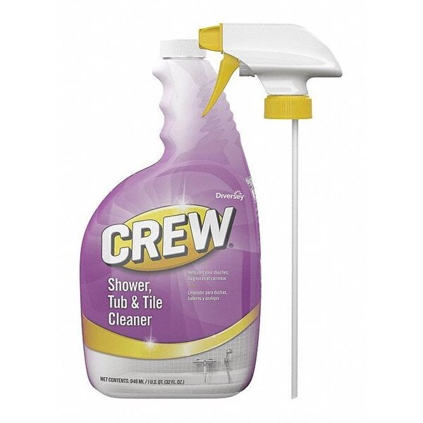 Diversey Crew, Limpiador para Duchas, Bañeras y Azulejos, 32oz, Paquete de 4 - CBD540281