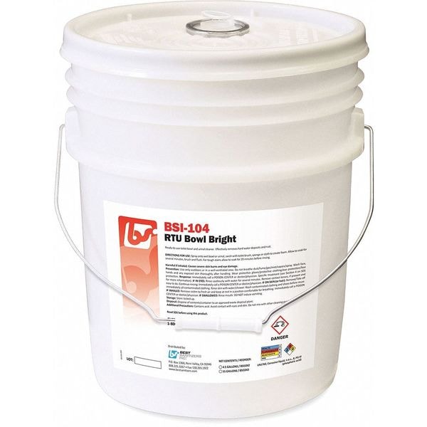 Limpiador de tazas de baño Best Sanitizers, 5 gal, Cubeta - BSI1042