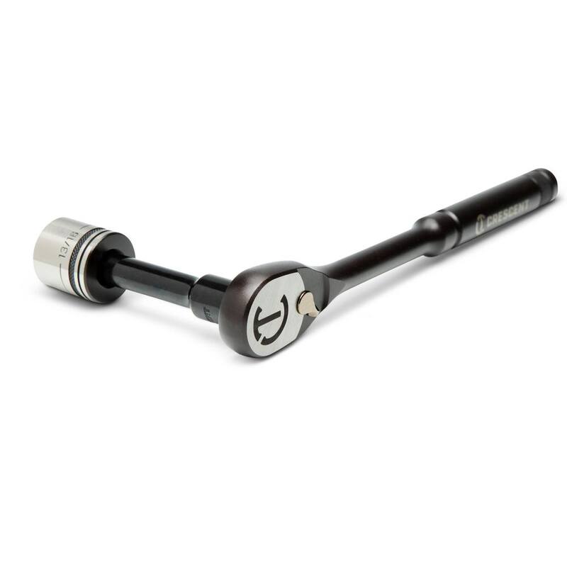 Juego de matraca y dados estándar SAE/Métrica de 3/8 pulgadas de 6 puntos Crescent X10 (20 piezas) - CSWS38B