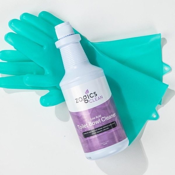 Limpiador para taza de baño de bajo ácido Zogics, 32 oz - CLNBB32RU