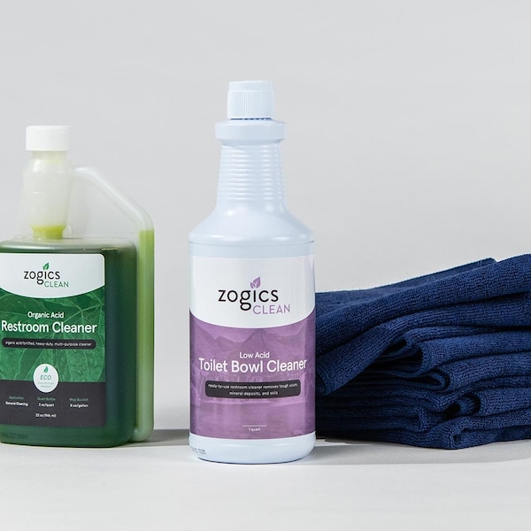 Limpiador para taza de baño de bajo ácido Zogics, 32 oz - CLNBB32RU