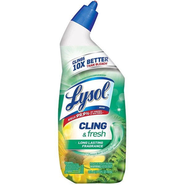 Limpiador de tazas de baño Lysol, aroma a lluvia de bosque, 24oz - RAC98010