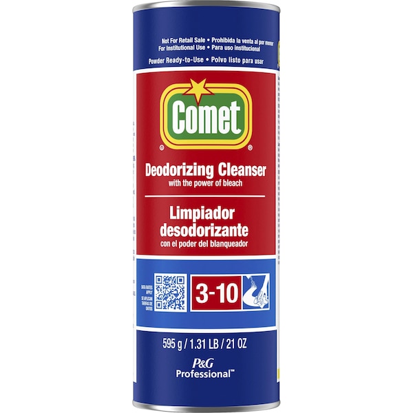 Limpiador para baños Comet, bote de 21 oz, sin fragancia, paquete de 24 - 32987