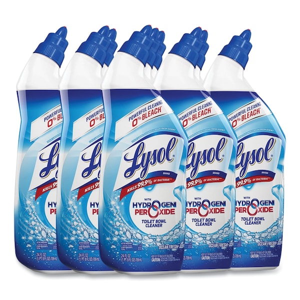 Limpiador de taza de baño Lysol con peróxido de hidrógeno, aroma fresco de océano, 24 oz - 19200-98011