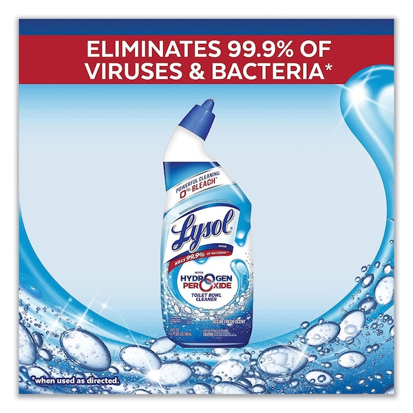 Limpiador de taza de baño Lysol con peróxido de hidrógeno, aroma fresco de océano, 24 oz - 19200-98011