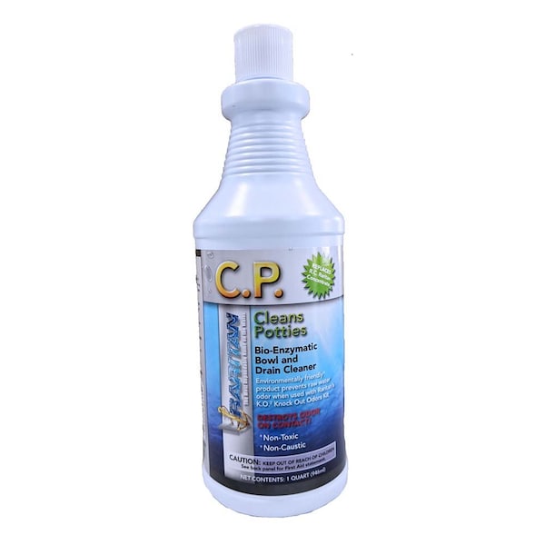 Limpiador de tazas bioenzimático C.P. Cleans Potties de Raritan - Botella de 32oz - 1PCP32