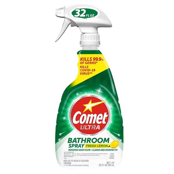 Limpiador de baño concentrado en spray con aroma a limón de 32 oz, 9 unidades - TI3313350 Tinkertools