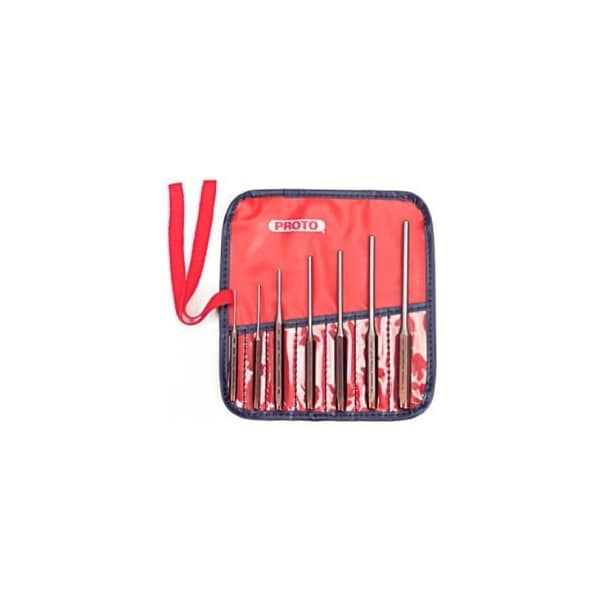 Proto Proto J49007 7 PC. 1/16"-1/4" Hardened Roll Pin Punch Set - J49007