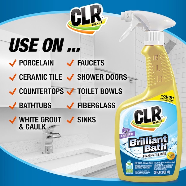 Limpiador Espumoso para Baño CLR Brilliant Lavanda 26 oz - BB26-6-LV