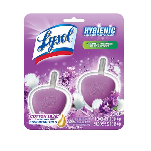 Lysol Higiénico Aromático de Algodón Lila Limpiador Automático de Taza de Inodoro 2.82 oz Tableta - 1920083722