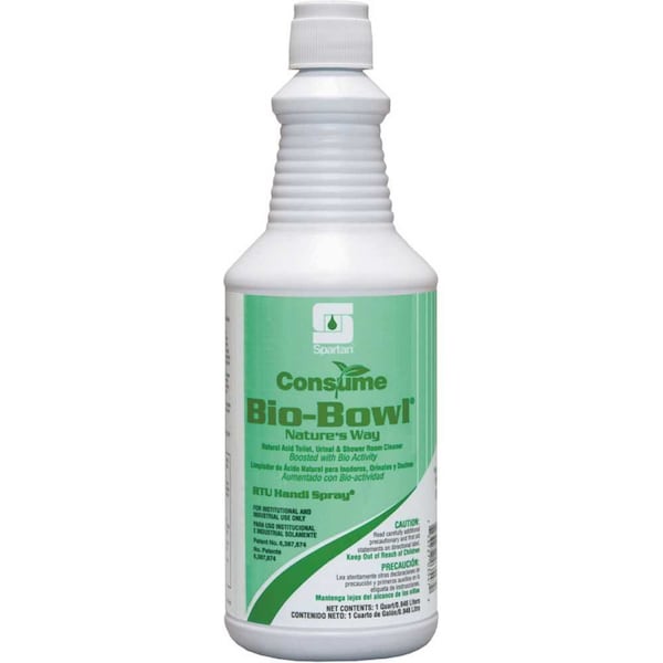 Limpiador de baños Consume Bio-Bowl de 1 cuarto Aqua Fresh con aroma a cítricos de Spartan Chemical - 339703
