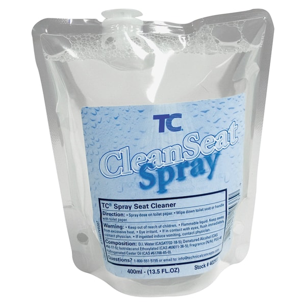 Recarga de spray Rubbermaid Commercial para dispensador de spray CleanSeat, 400ml, paquete de 12 - RCP402537