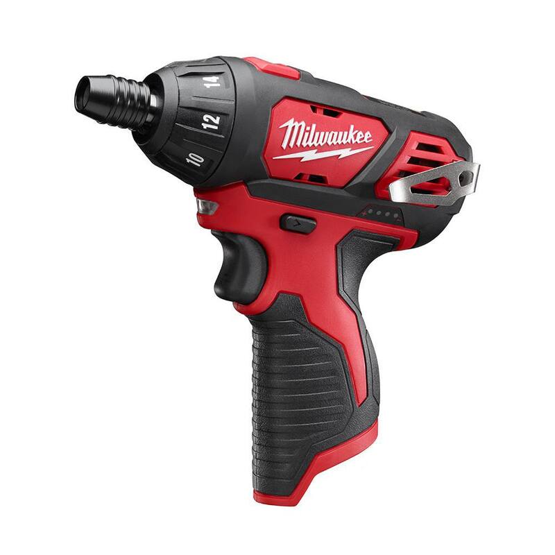 Milwaukee M12 12V Destornillador inalámbrico de iones de litio de 1/4 de pulgada con hexágono (herramienta solamente) - 2401-20