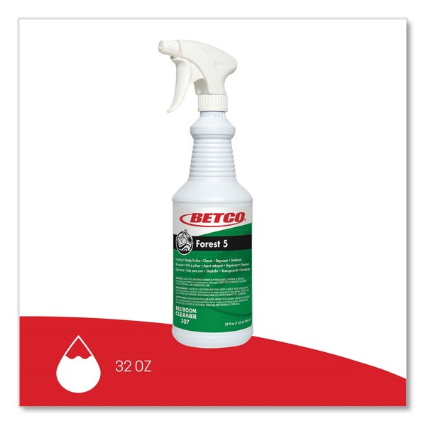 Betco Forest 5, Aroma a Menta, Botella de 32 oz, 12 unidades - 3071200