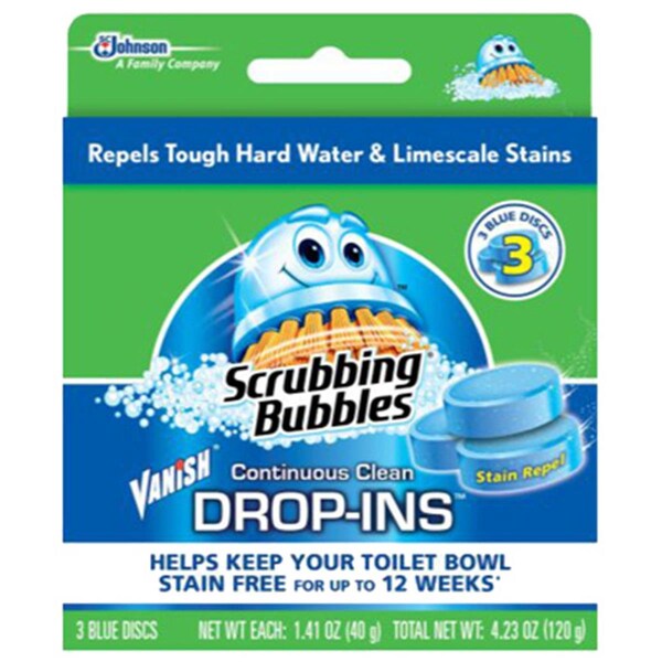 Scrubbing Bubbles 70480 - 3.4 oz. Azul, Desaparece con el Agua, 3PK - SC574560