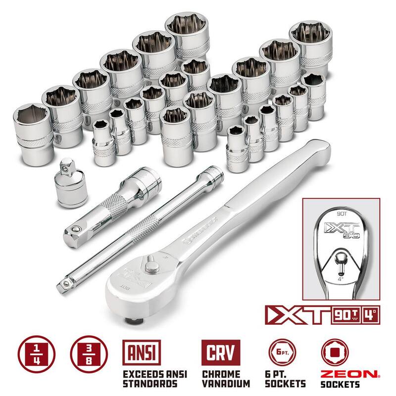 Juego de 28 piezas de dados Zeon Powerbuilt para pernos dañados - 240120