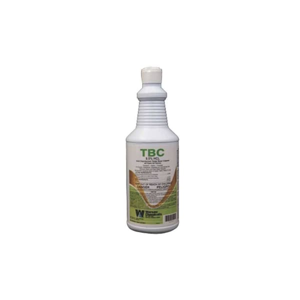 Limpiador de tazas de baño Warsaw Chemical TBC, aroma a Wintergreen, 1 cuarto, pack de 12 - 63236-0000012