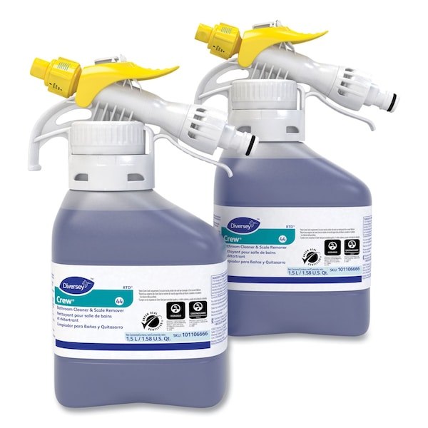 Limpiador de baños y removedor de sarro Diversey Crew, Líquido, Botella de 1.5 L, 2PK - 101106666