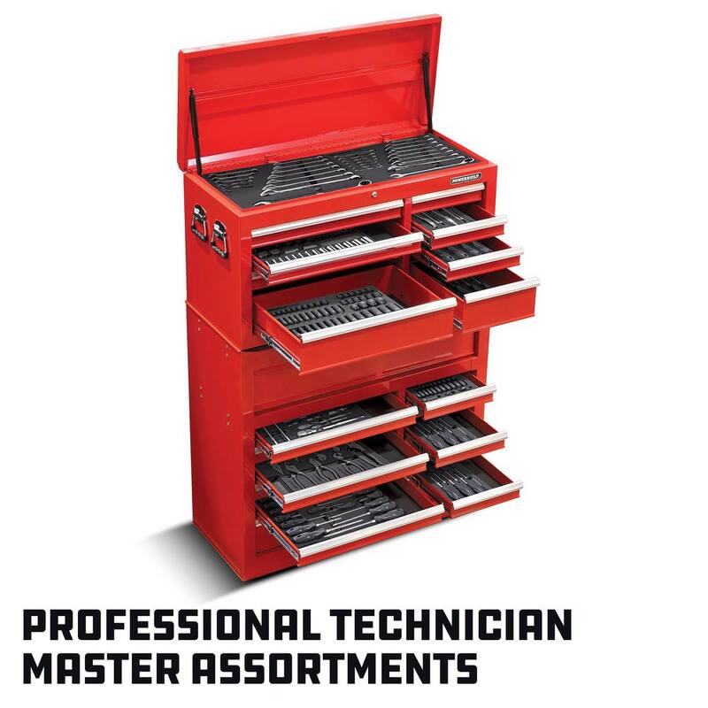 Juego de dados Powerbuilt Pro Tech de 69 piezas de 1/2 pulgada SAE y métricos - 949006