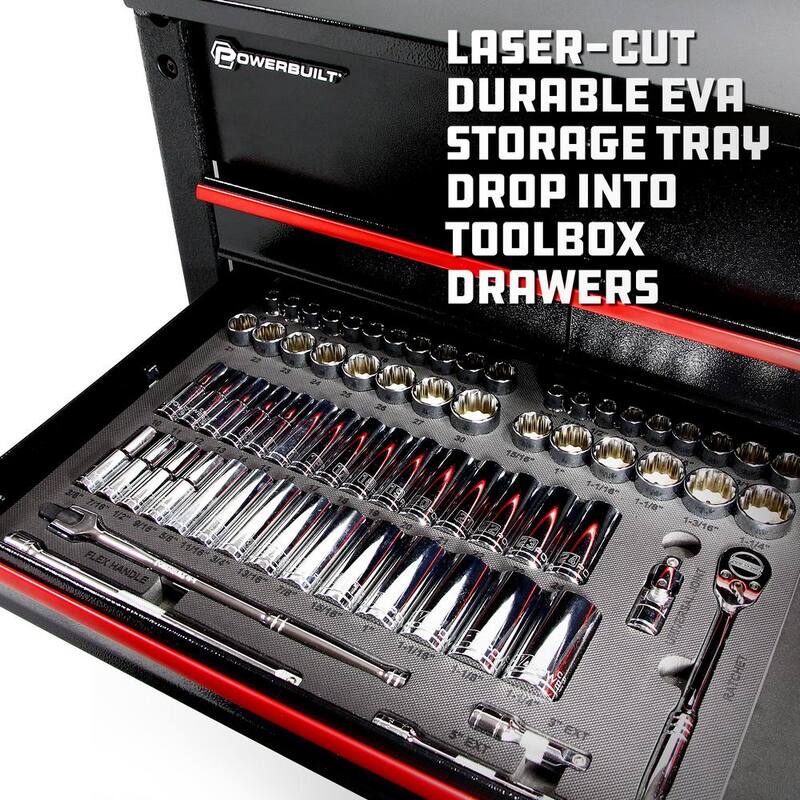 Juego de dados Powerbuilt Pro Tech de 69 piezas de 1/2 pulgada SAE y métricos - 949006