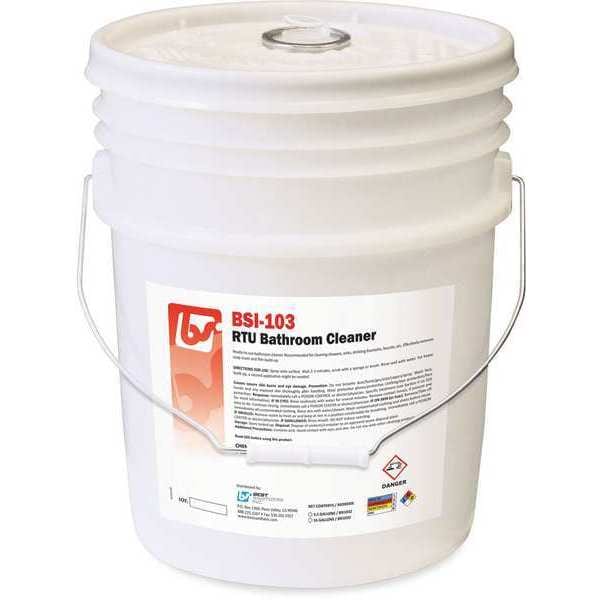 Limpiador de Baños Best Sanitizers, Cubeta, 5 gal., Blanco, Fresco - BSI1032