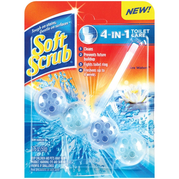Soft Scrub 4-en-1 Cuidado del Inodoro, Aroma Aguas de Zafiro, Limpiador de Taza de 1.76 oz - 1734778