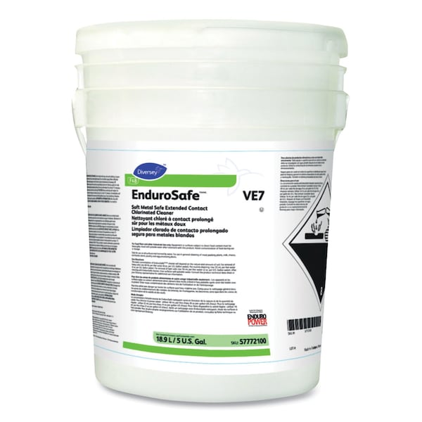 Limpiador clorado de contacto prolongado EnduroSafe de Diversey, cubeta de 5 gal - 57772100
