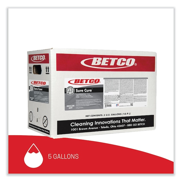 Betco Limpiadores y Detergentes, 5 galones Bag-in-Box, Líquido - 609B500