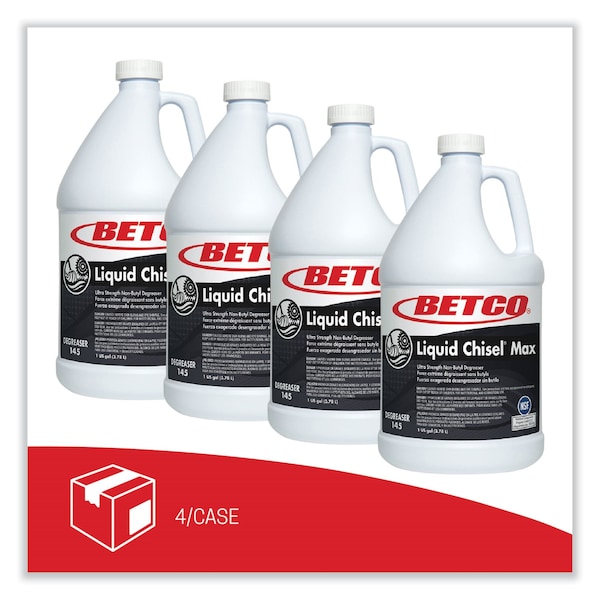 Betco Limpiadores y Detergentes, Botella de 1 galón, Líquido, 4 PK - 1450400