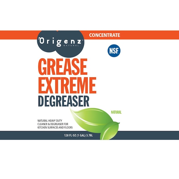 Origenz Natural Desengrasante Extremo, 1 galón líquido, naranja, 4 PK - FPR75-HD-04X1-E692