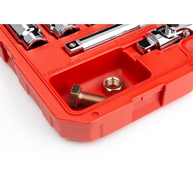 Juego de dados y trinquete TEKTON de 3/4 de pulgada de unidad profunda de 6 puntas de 19 mm a 50 mm (27 piezas) - SKT35206