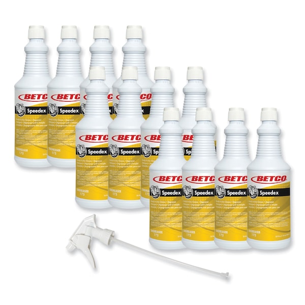 Betco Limpiadores y Detergentes, Botella rociadora de 32 oz, Líquido, 12 unidades - 1731200