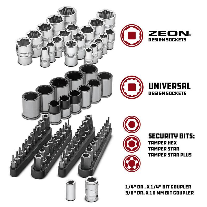 Juego de 81 piezas de Powerbuilt para soluciones de enchufes y puntas para sujetadores especiales y dañados - 240152