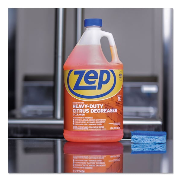 Desengrasante de alta resistencia Zep, bote de 1 galón, líquido, naranja, 4 paquetes - ZUCIT128