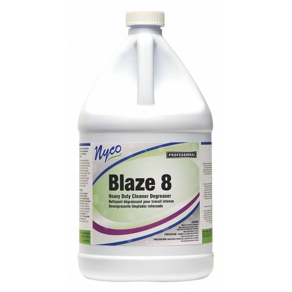 Blaze 8 Limpiador/Desengrasante Resistente, Garrafa de 1 galón, Líquido, Violeta, 4 unidades - NL220-G4