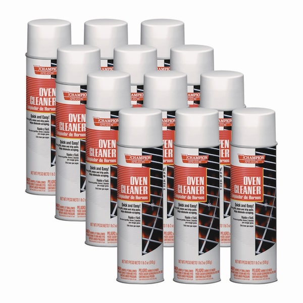Limpiador y desengrasante de horno Chase Products, lata de aerosol de 18 oz, espuma, amarillento, 12 unidades - CHA 5177