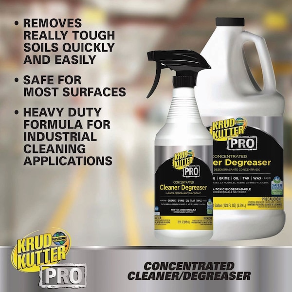 Krud Kutter Pro Limpiador Desengrasante Concentrado, Botella de 1 galón, 4PK - 352261