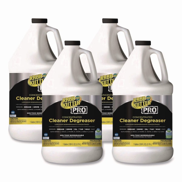 Krud Kutter Pro Limpiador Desengrasante Concentrado, Botella de 1 galón, 4PK - 352261
