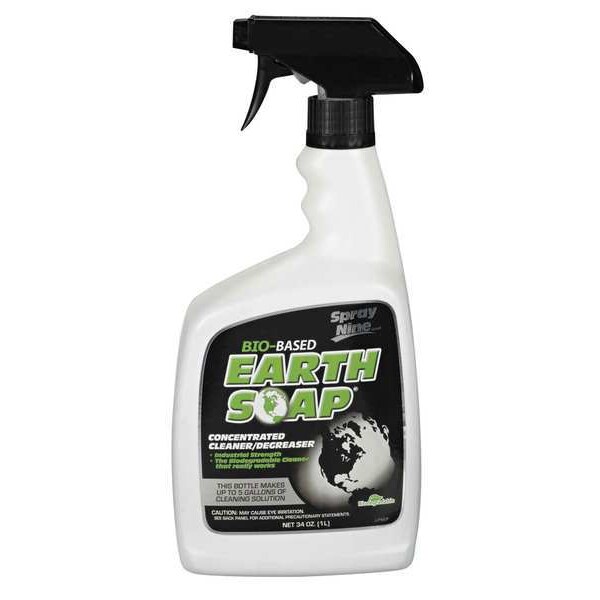 Limpiador/Desengrasante Spray Nine, Botella de gatillo de 32 oz, líquido, verde transparente, paquete de 6 - 27932