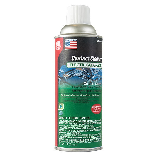 Limpiador y desengrasante de contactos Gardner Bender, lata de aerosol de 11 oz, líquido, verde - GCD-002