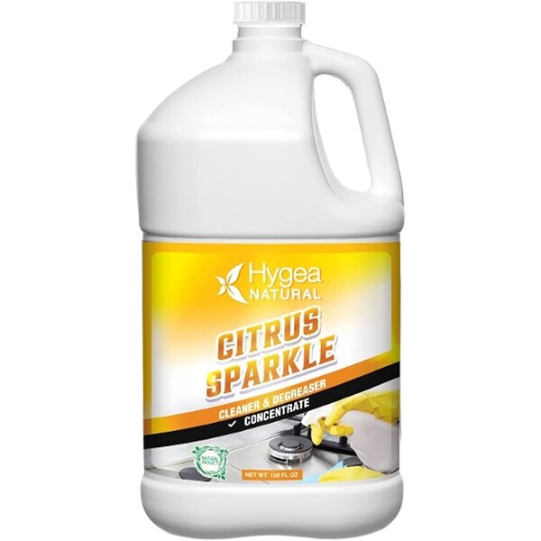 Limpiador desengrasante concentrado natural Citrus Sparkle de Hygea Natural, galón de 128 oz - HN-4004