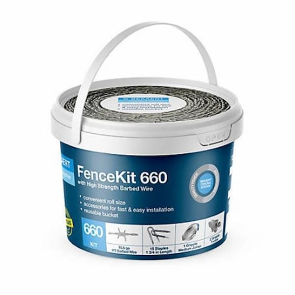 Bekaert Bekaert Steel Wire 622693 Barb Wire Bucket - 660 ft. 15.5 Gauge - 4 Point Cl3 - 622693