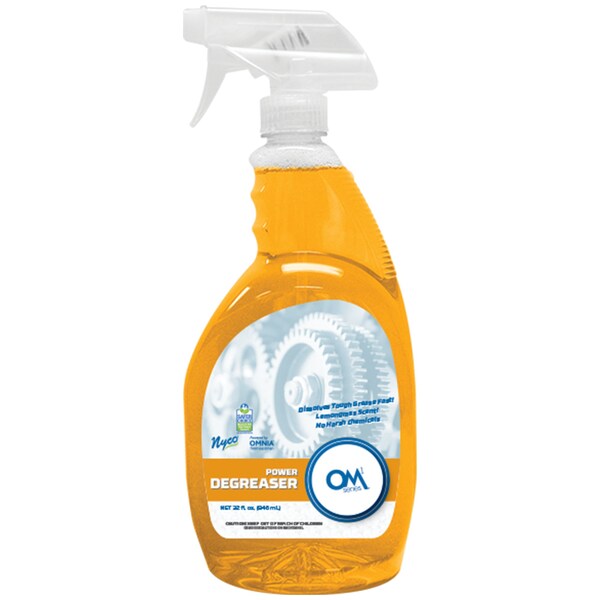 Desengrasante Nyco Power, Botella de 1 Qt con rociador, Líquido, Naranja, 9 unidades - OM103-QPS9
