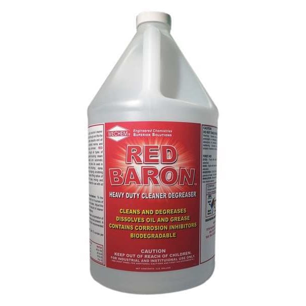 Limpiador/desengrasante de alta resistencia Wechem, envase de 1 galón, líquido, transparente, rojo, 4 unidades - W5504