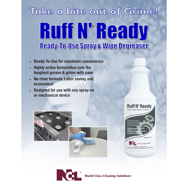 NCL Ruff N' Ready Desengrasante Industrial con Fragancia de Sasafrás 1 qt Líquido - 1071-36