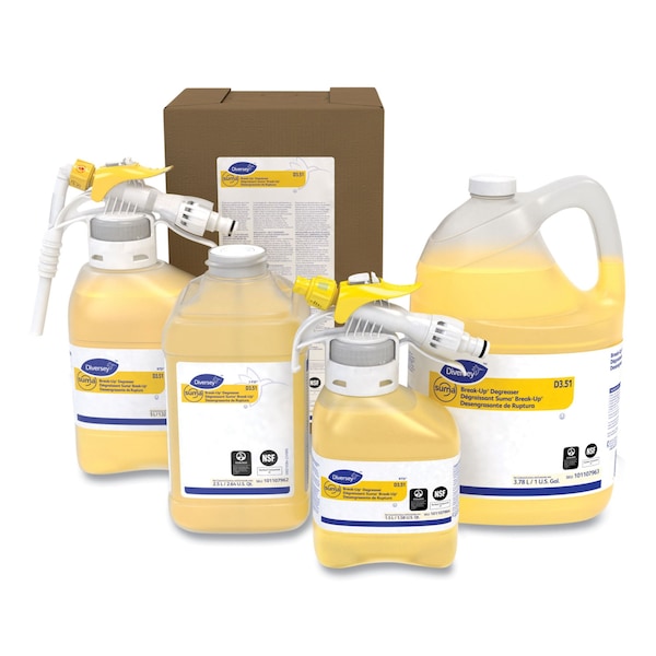 Diversey Suma Break-Up Desengrasante D3.51, Aroma Característico, Botella de 1 galón, 4PK - 101107963