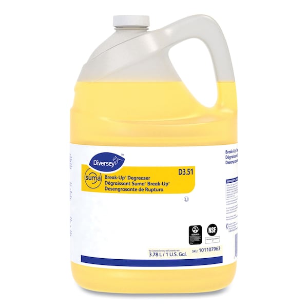Diversey Suma Break-Up Desengrasante D3.51, Aroma Característico, Botella de 1 galón, 4PK - 101107963