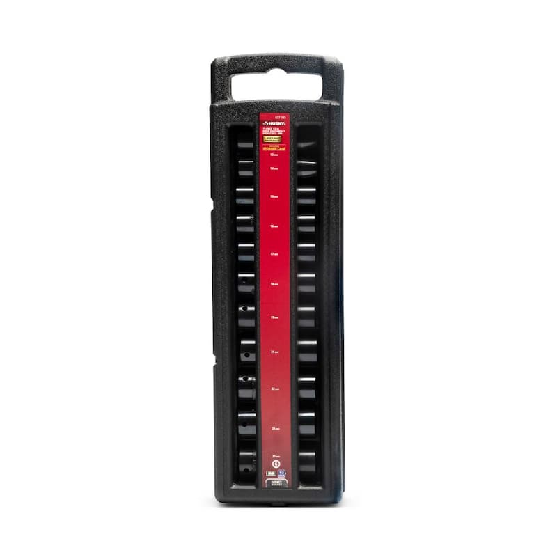 Juego de llaves de impacto de 6 puntos métricas de 1/2 pulgadas Husky con estuche de almacenamiento (11 piezas) - H2DDIMP11PCM