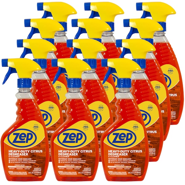 Zep Desengrasante y Limpiador de Cítricos de Alta Resistencia, 24 oz, 12 unidades - ZUCIT24